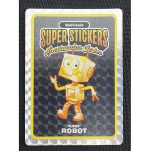 VeeFriends Super Stickers Spectacular Series Rare Robot Gold Base EUC